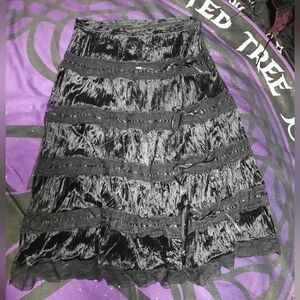 Vintage Black Midi Skirt